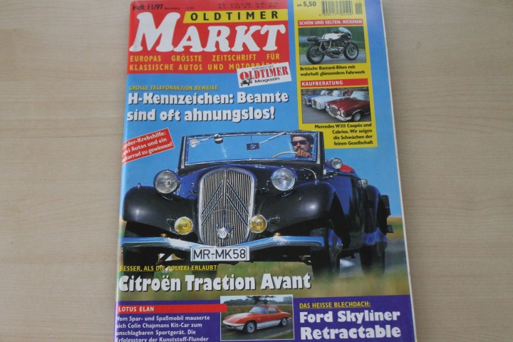 Deckblatt Oldtimer Markt (11/1997)